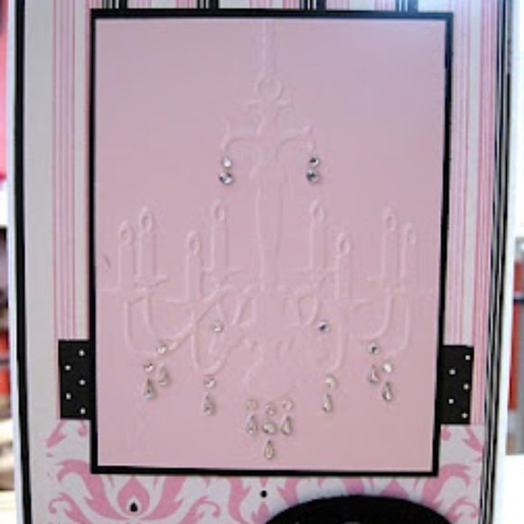 Cuttlebug 4” x 6” CHANDELIER embossing folder - Picture 1 of 6